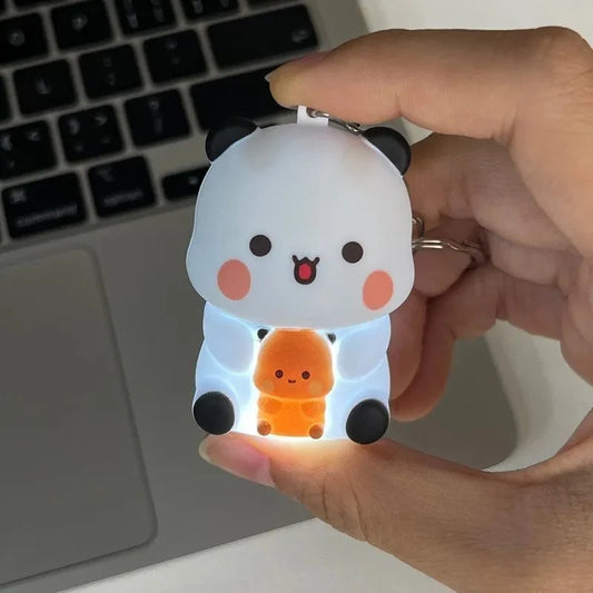 一二布布发光语音挂件 Bubu & Dudu Light-Up Voice Keychain 🐻🐼✨