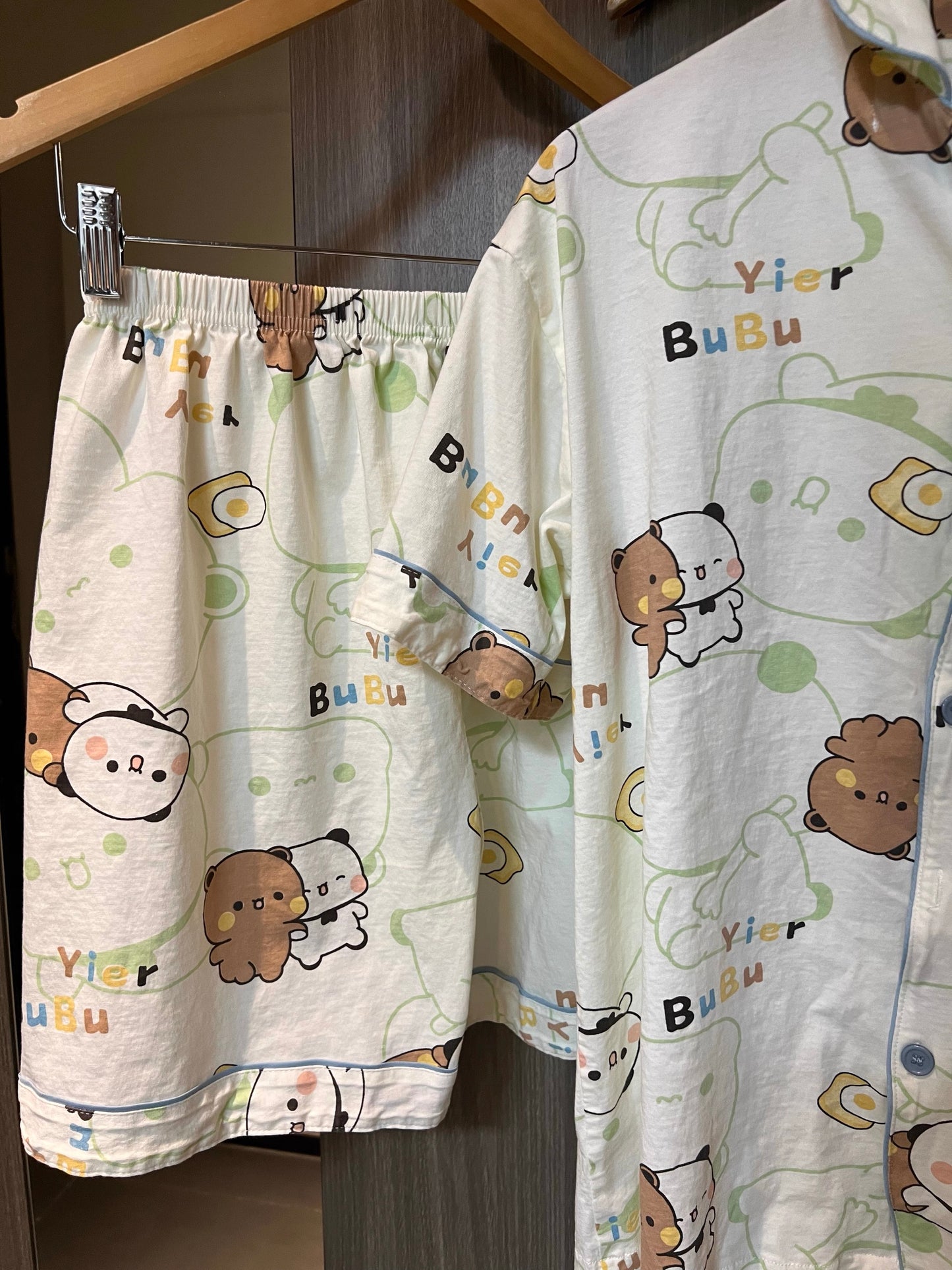 纯棉夏天短袖+短裤睡衣 Summer Cotton Short Sleeve Shorts Pajama Set