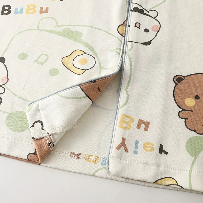 一二布布纯棉长款睡裙 Bubu Dudu Cotton Long Sleep Dress 🐻💤