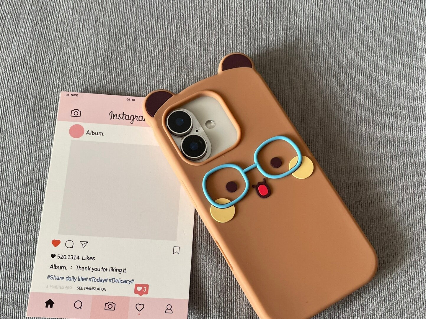 Glasses Bubu Dudu Phone Case 眼镜小熊手机壳 📱