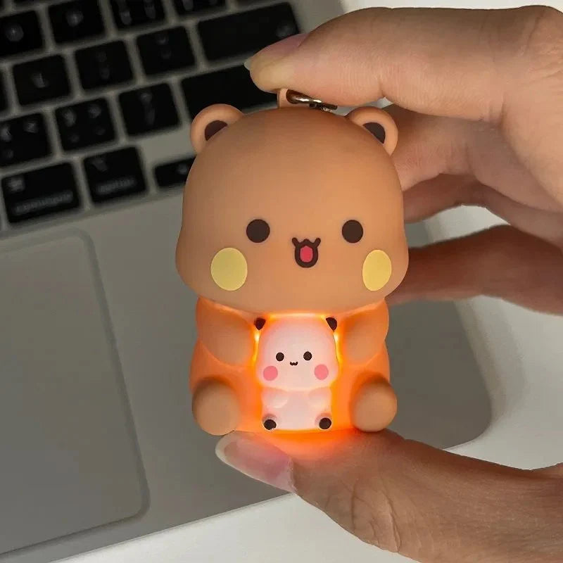 一二布布发光语音挂件 Bubu & Dudu Light-Up Voice Keychain 🐻🐼✨