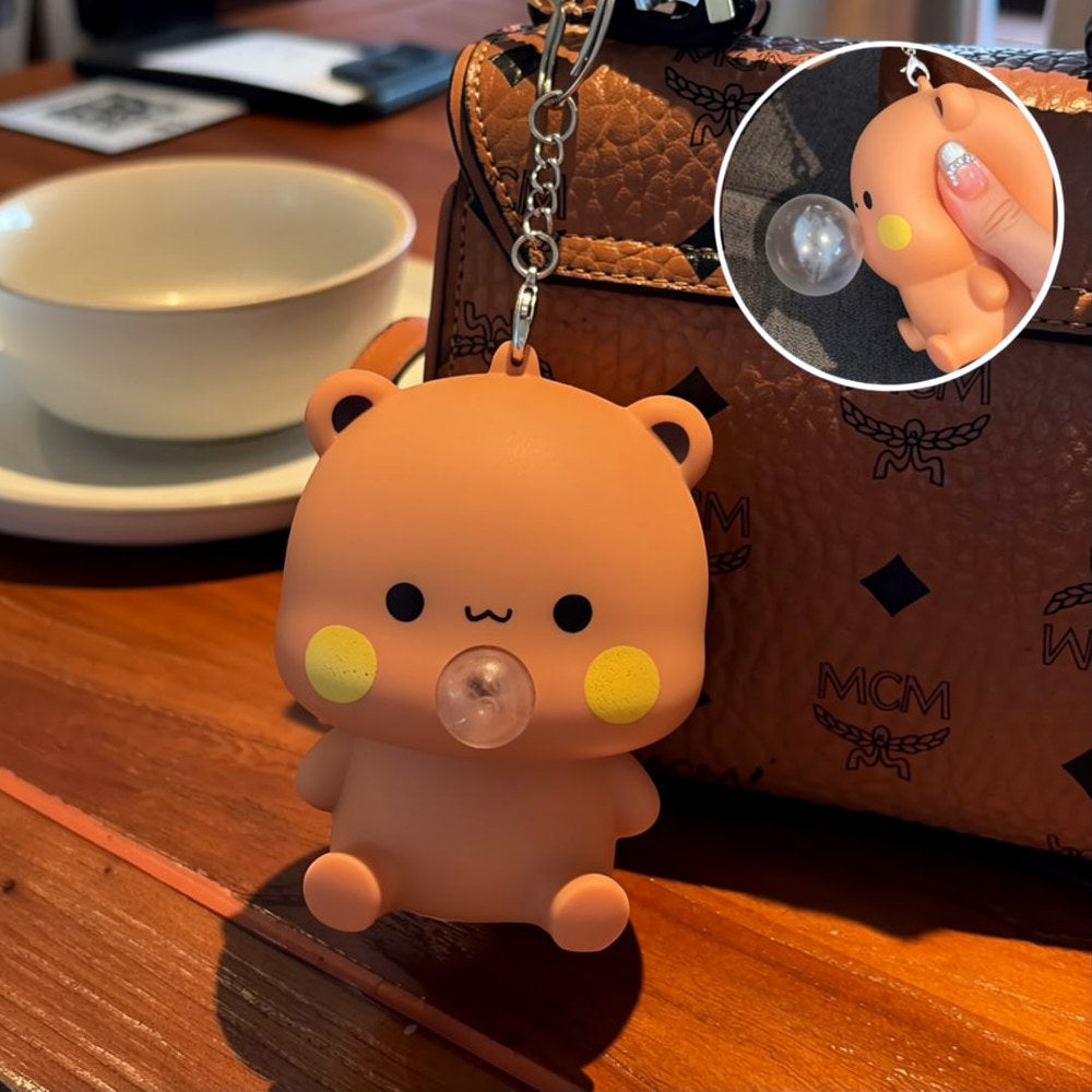 🫧 Bubu & Dudu Bubble Pop Keychain 🐻 一二布布吐泡泡解压挂件
