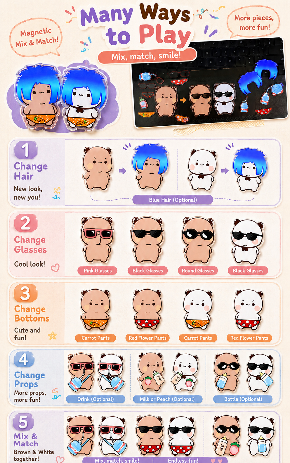 一二布布冰箱贴（系列3）Bubu & Dudu Fridge Magnet (Series 3)🧲