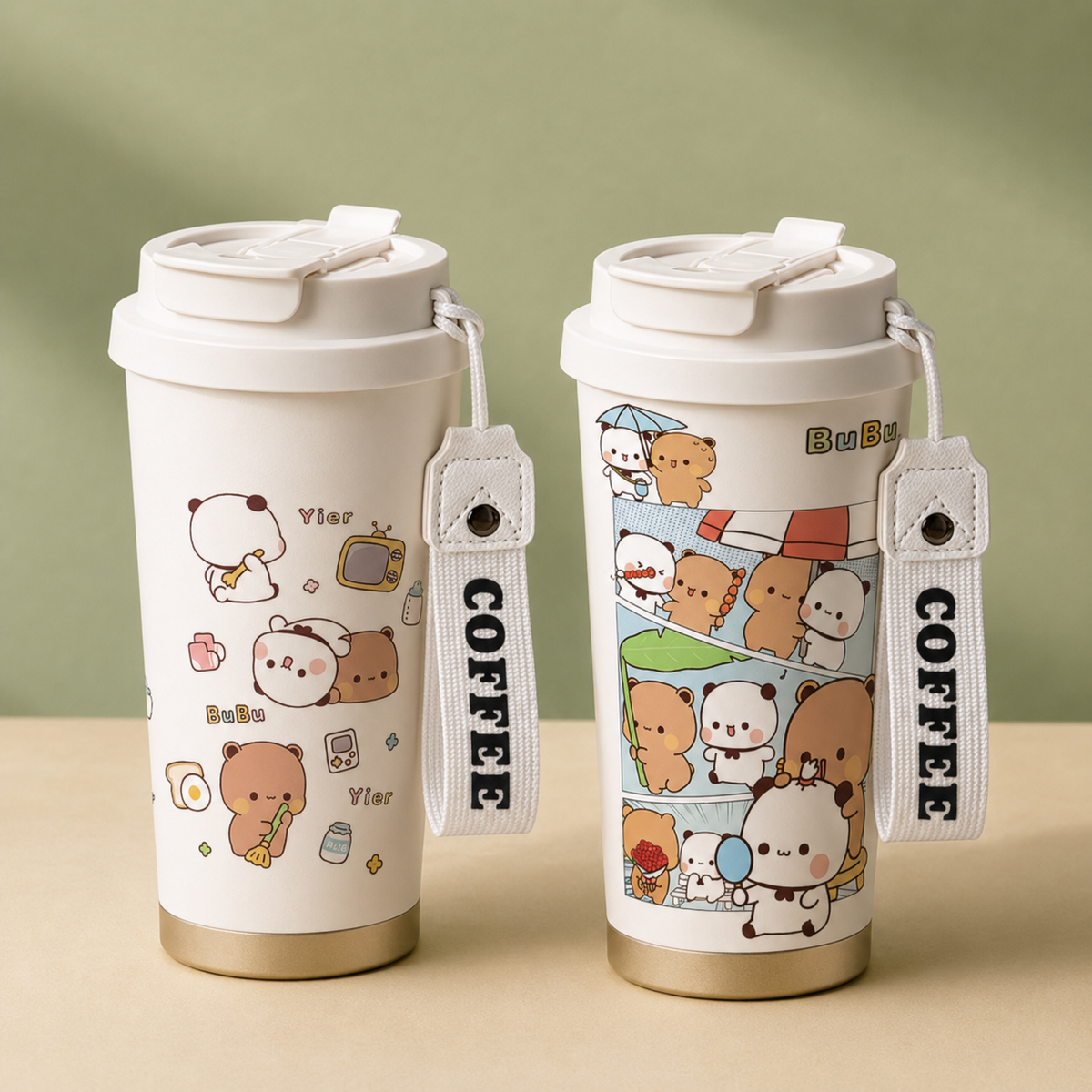 Bubu & Dudu Tumbler 520ML 一二布布大容量双饮保温杯