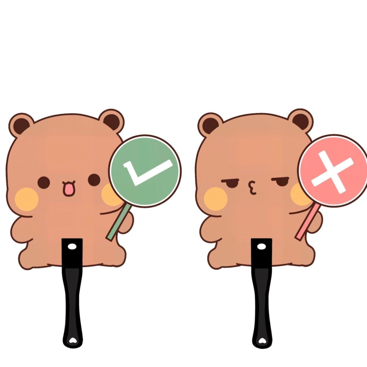 Bubu & Dudu Double-Sided Hand Fan 一二布布 對錯雙面手搖扇🪭
