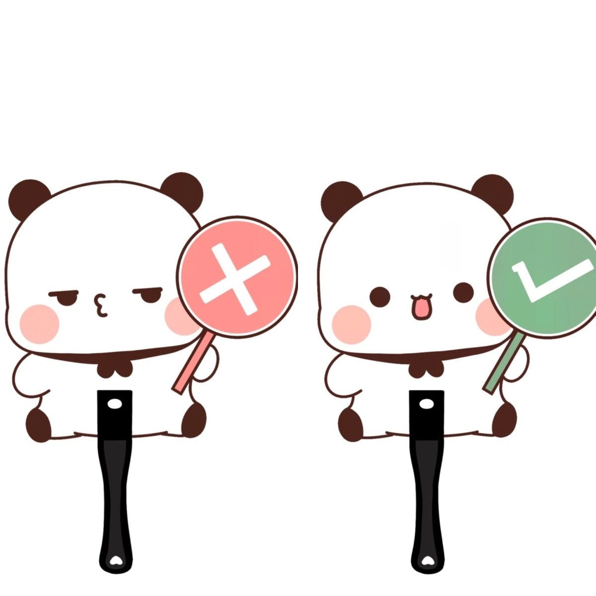 Bubu & Dudu Double-Sided Hand Fan 一二布布 對錯雙面手搖扇🪭
