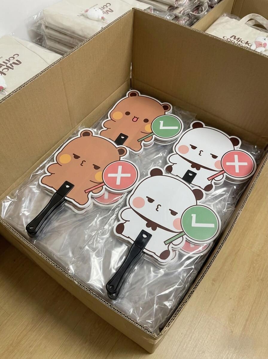 Bubu & Dudu Double-Sided Hand Fan 一二布布 對錯雙面手搖扇🪭