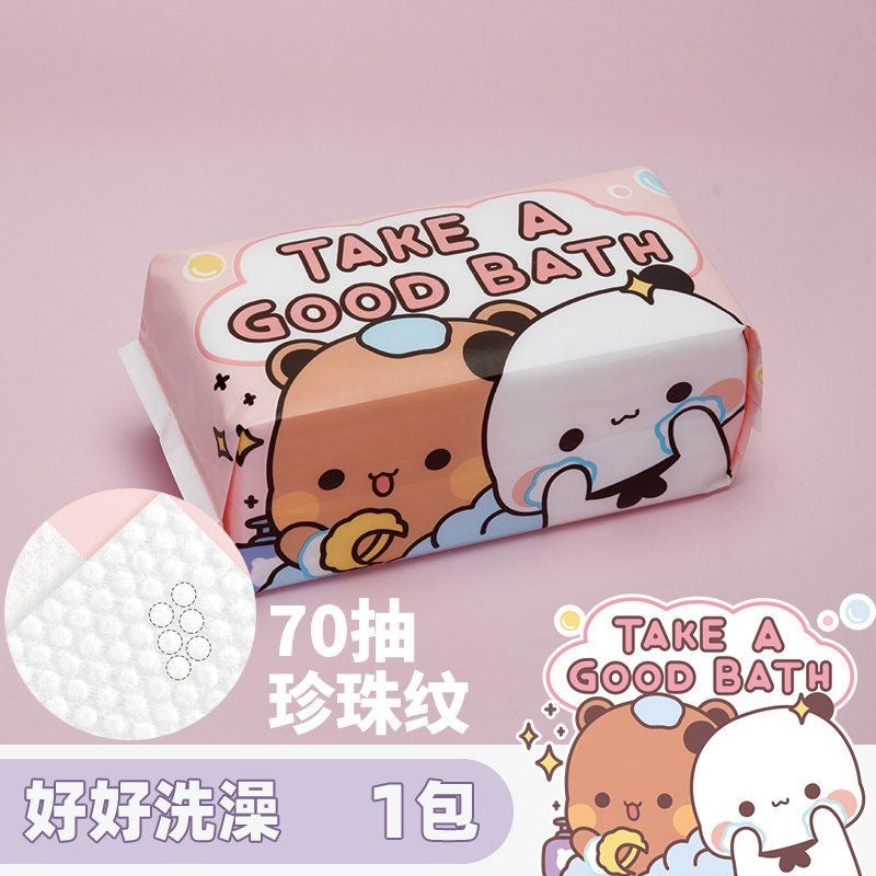 Panda Bubu Disposable Face Towels 熊猫一次性洗脸巾 🐼