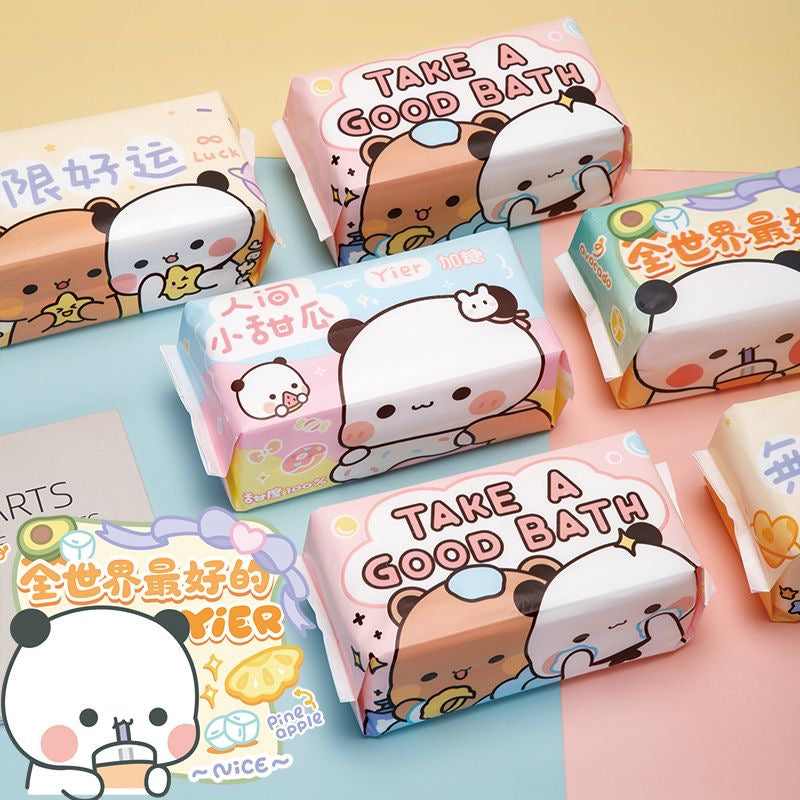Panda Bubu Disposable Face Towels 熊猫一次性洗脸巾 🐼