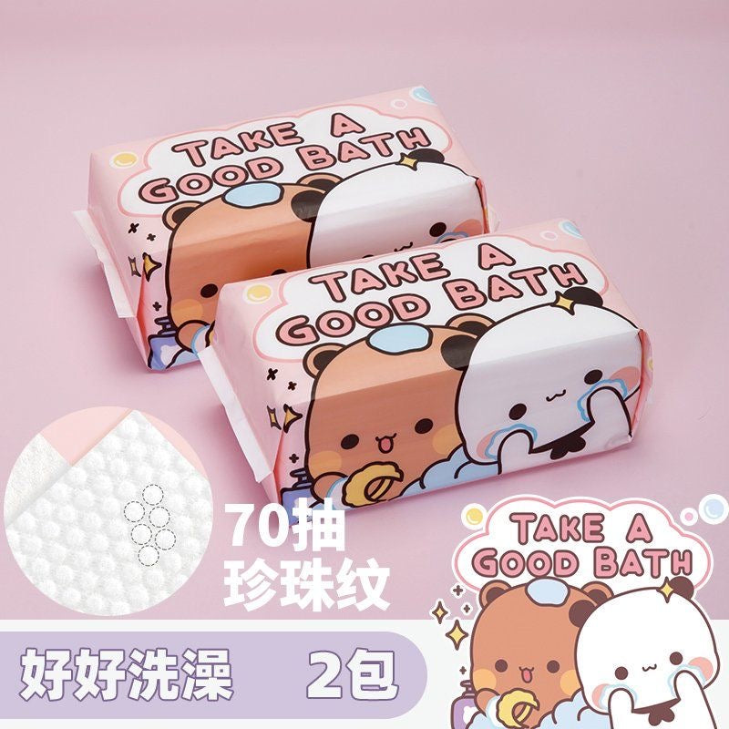Panda Bubu Disposable Face Towels 熊猫一次性洗脸巾 🐼