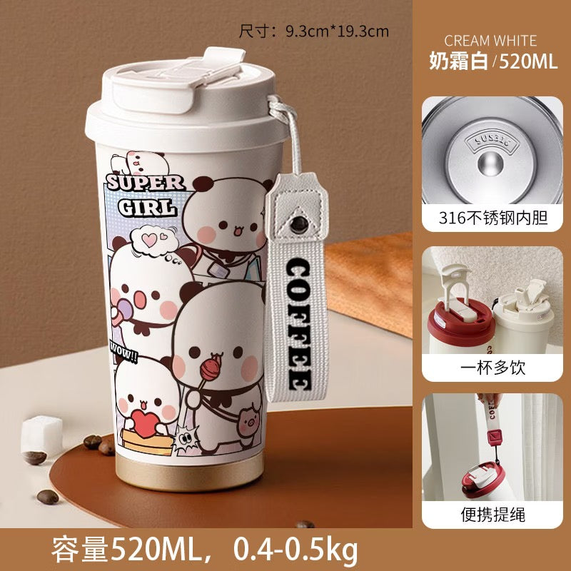 Bubu & Dudu Tumbler 520ML 一二布布大容量双饮保温杯