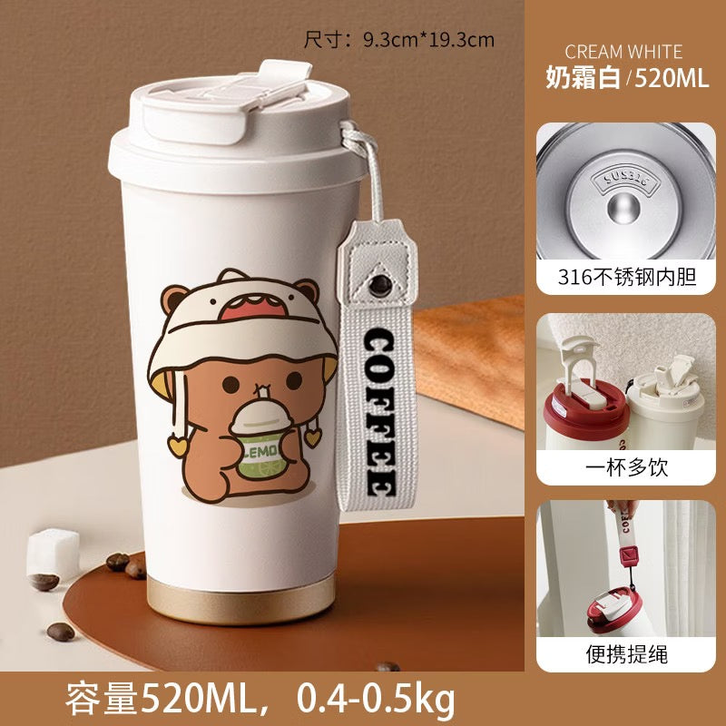 Bubu & Dudu Tumbler 520ML 一二布布大容量双饮保温杯