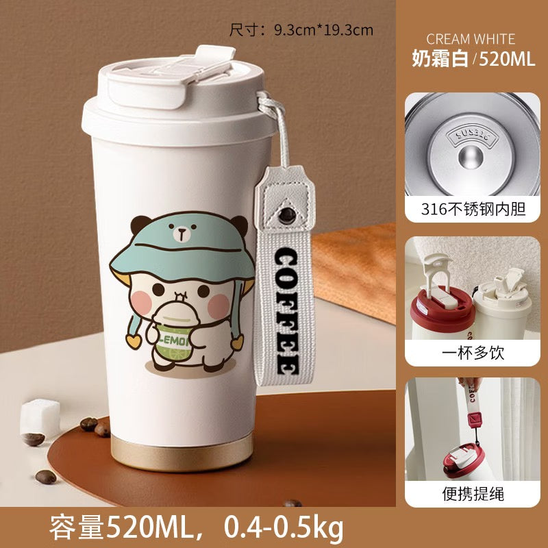 Bubu & Dudu Tumbler 520ML 一二布布大容量双饮保温杯