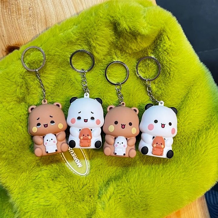 一二布布发光语音挂件 Bubu & Dudu Light-Up Voice Keychain 🐻🐼✨