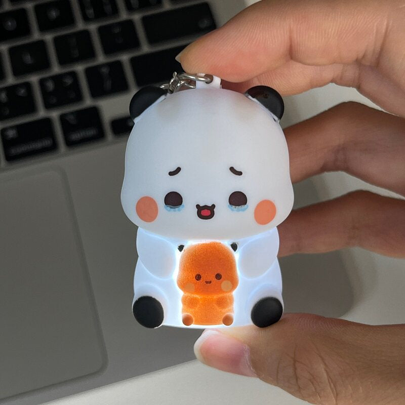 一二布布发光语音挂件 Bubu & Dudu Light-Up Voice Keychain 🐻🐼✨