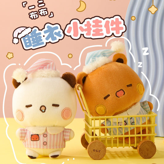 一二布布睡衣挂件  Bubu Dudu Pajamas Plush Keychain (Original)