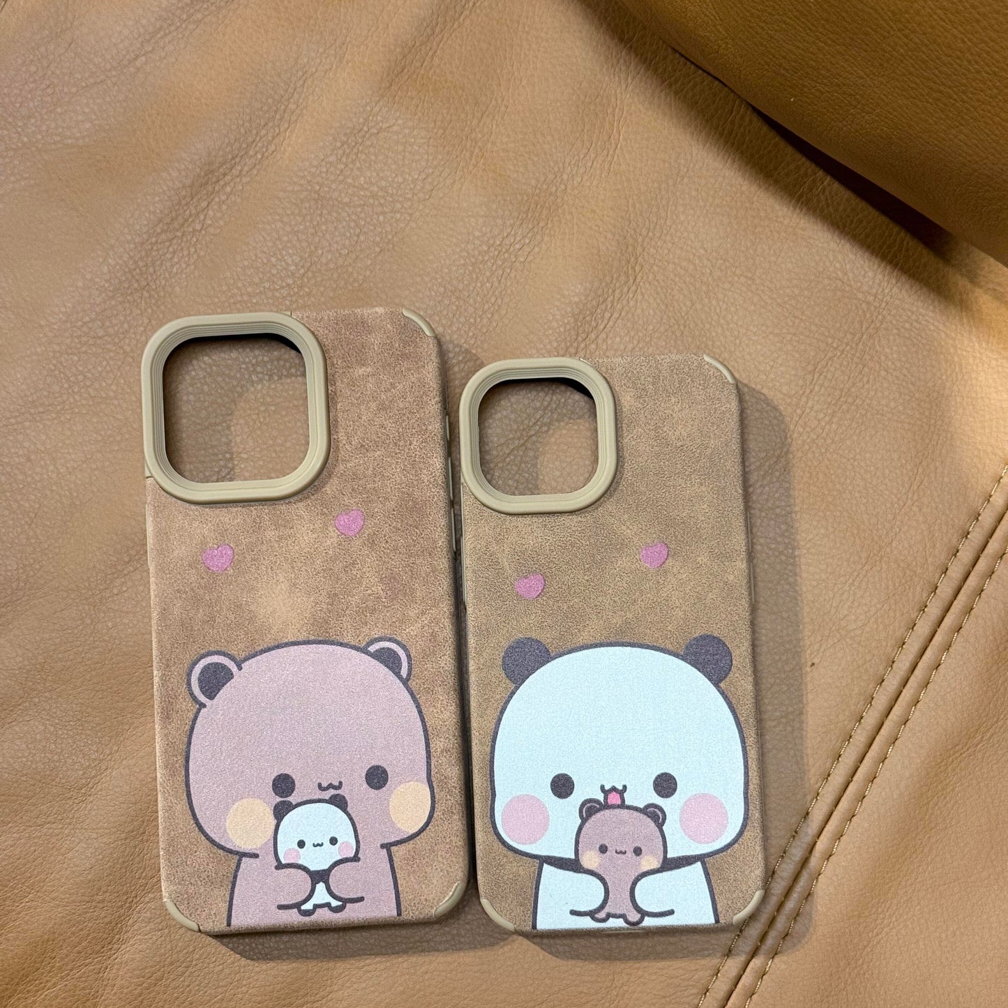 情侣翻毛皮手机壳 Couple Phone Case🤎