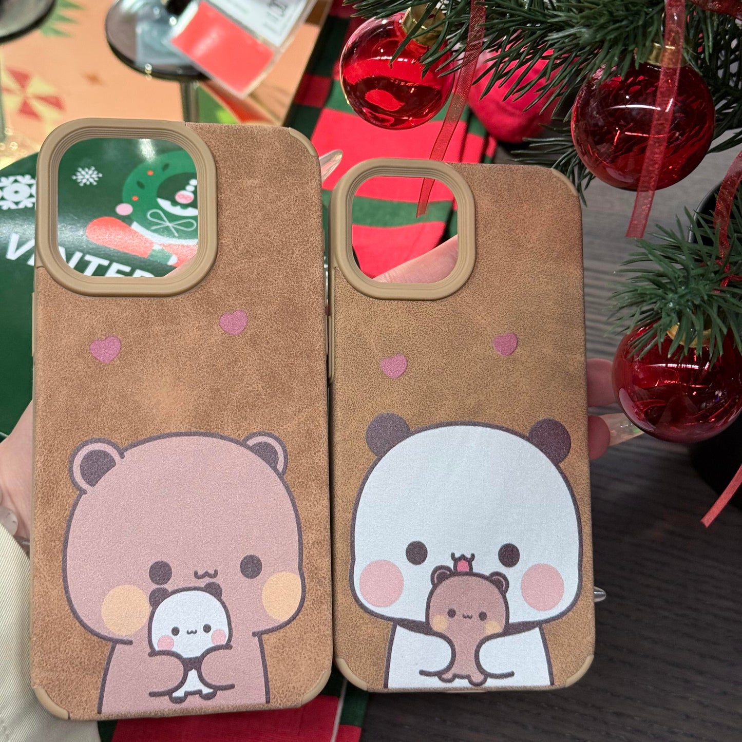 情侣翻毛皮手机壳 Couple Phone Case🤎