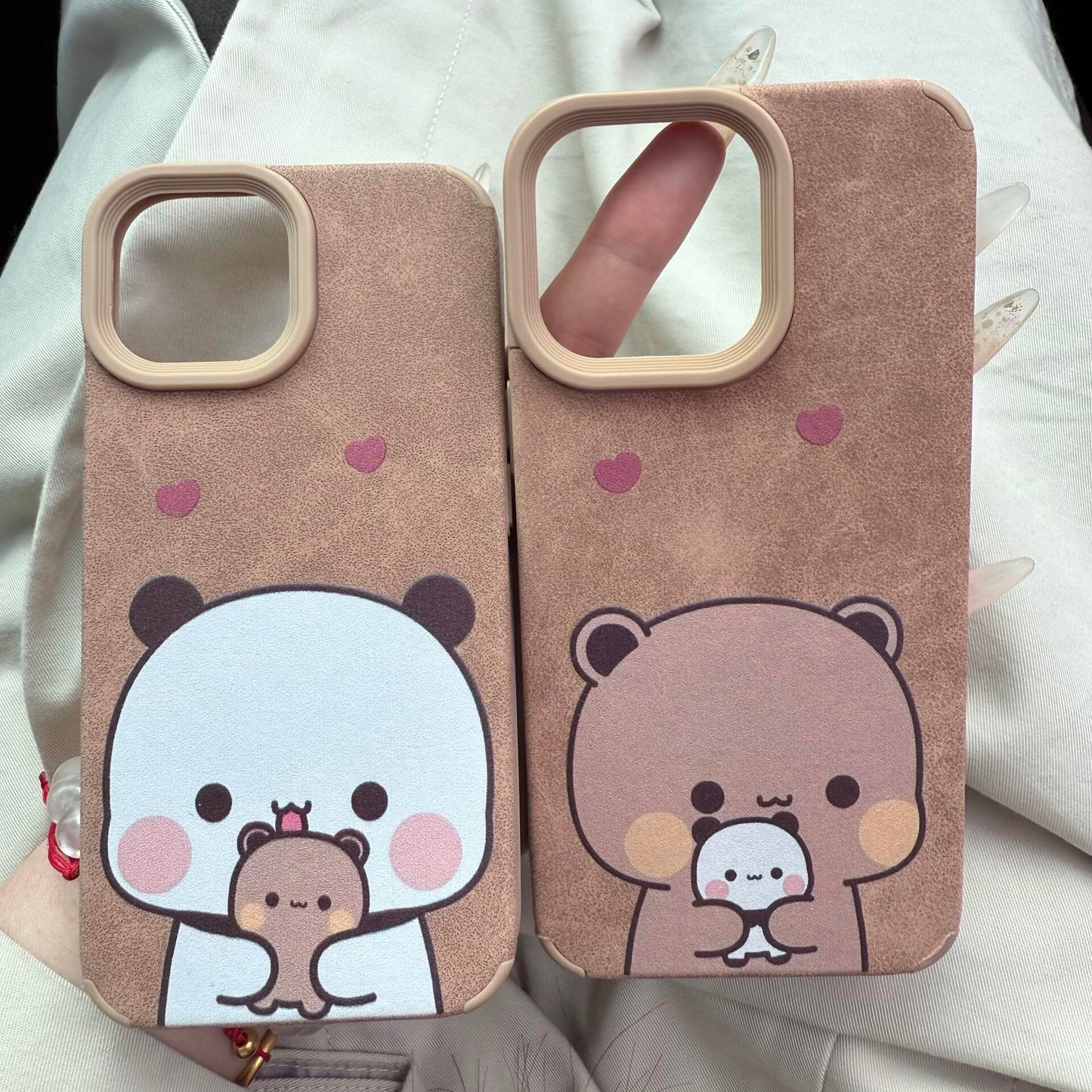 情侣翻毛皮手机壳 Couple Phone Case🤎