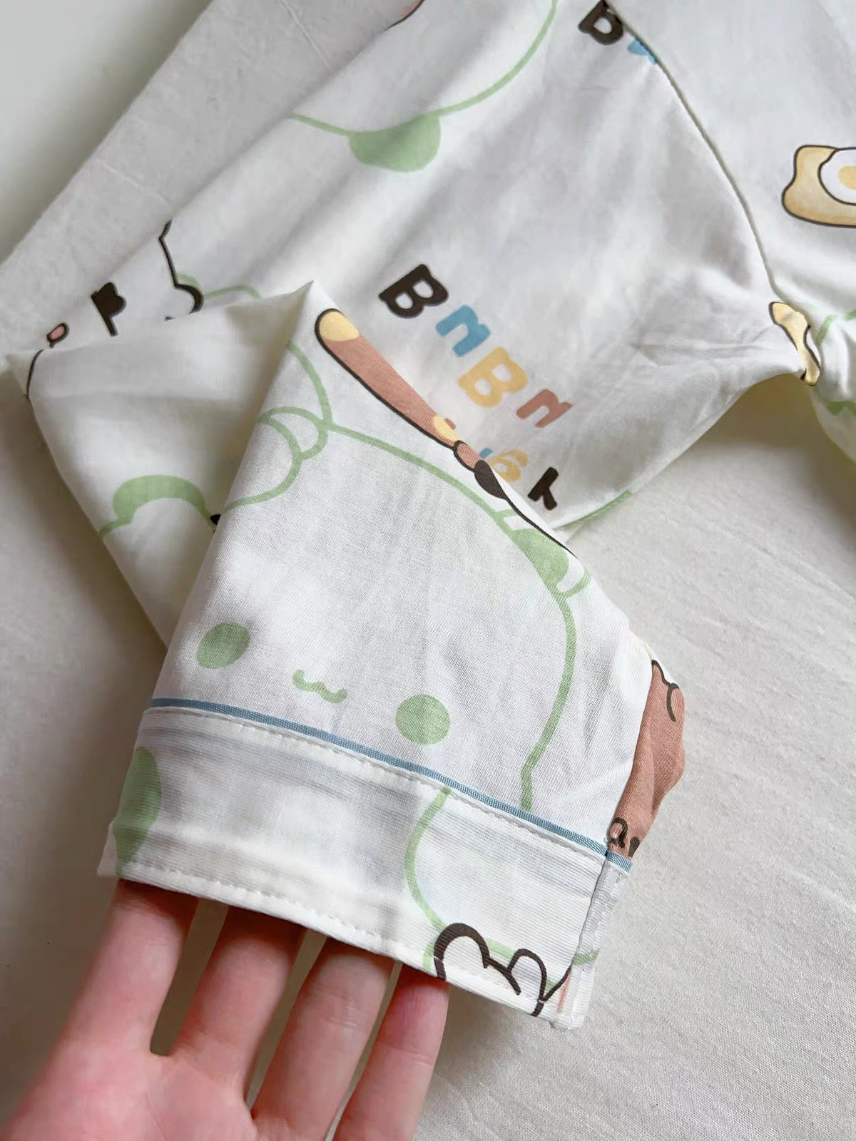 纯棉薄款 长裤+长袖 情侣睡衣 Long Sleeve Long Pants Cotton Pajama Set 🐻💤