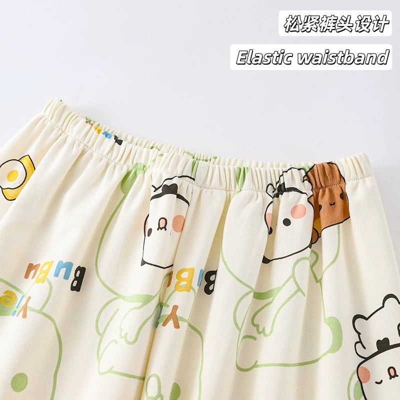 纯棉薄款 长裤+长袖 情侣睡衣 Long Sleeve Long Pants Cotton Pajama Set 🐻💤