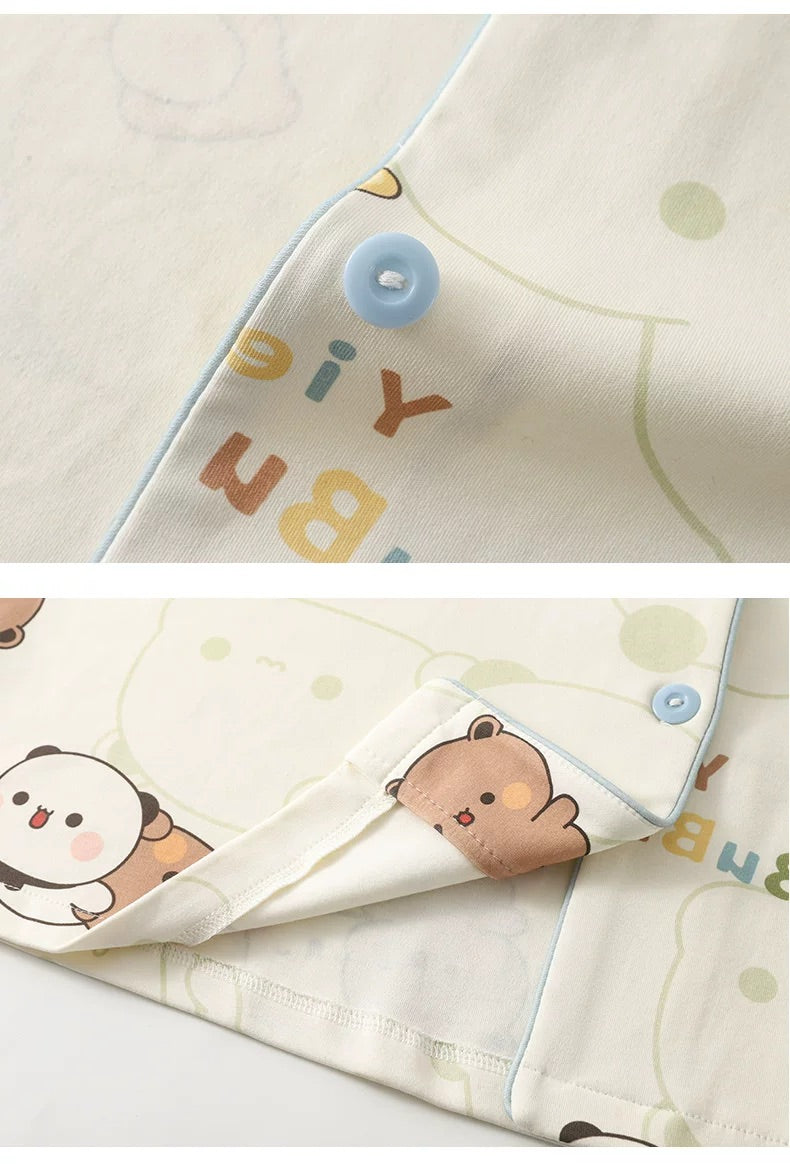纯棉夏天短袖+短裤睡衣 Summer Cotton Short Sleeve Shorts Pajama Set
