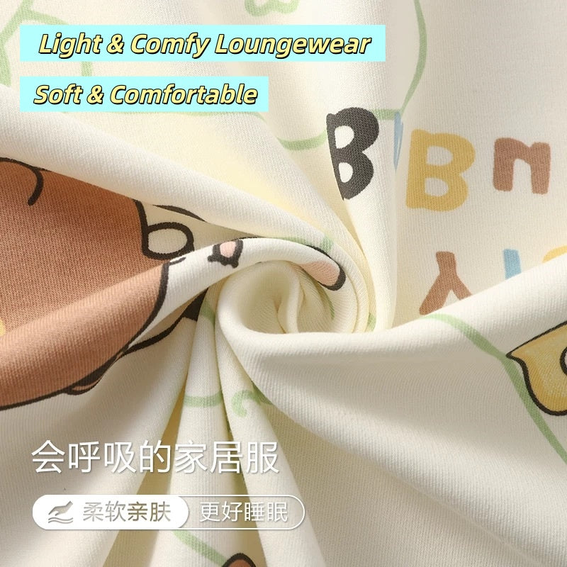 一二布布纯棉长款睡裙 Bubu Dudu Cotton Long Sleep Dress 🐻💤
