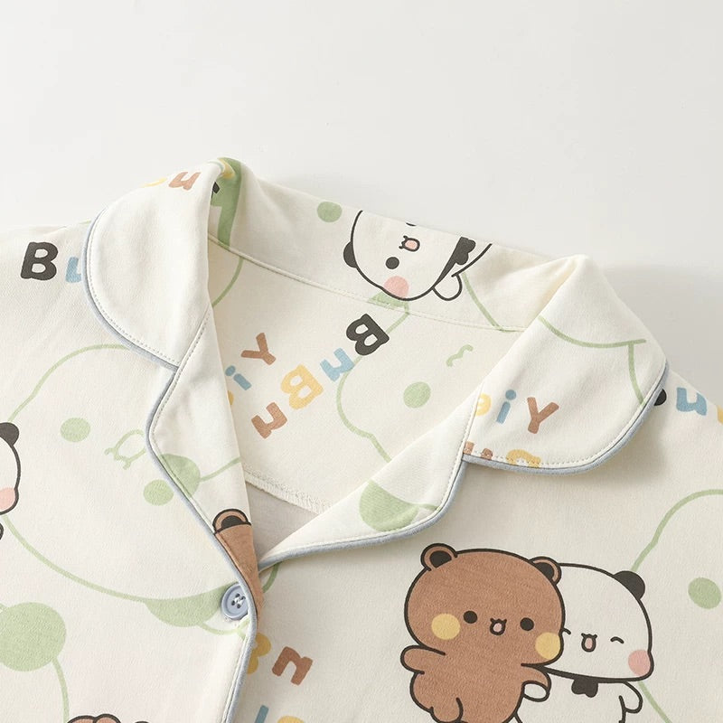 一二布布纯棉长款睡裙 Bubu Dudu Cotton Long Sleep Dress 🐻💤
