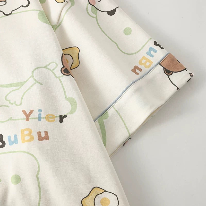 一二布布纯棉长款睡裙 Bubu Dudu Cotton Long Sleep Dress 🐻💤