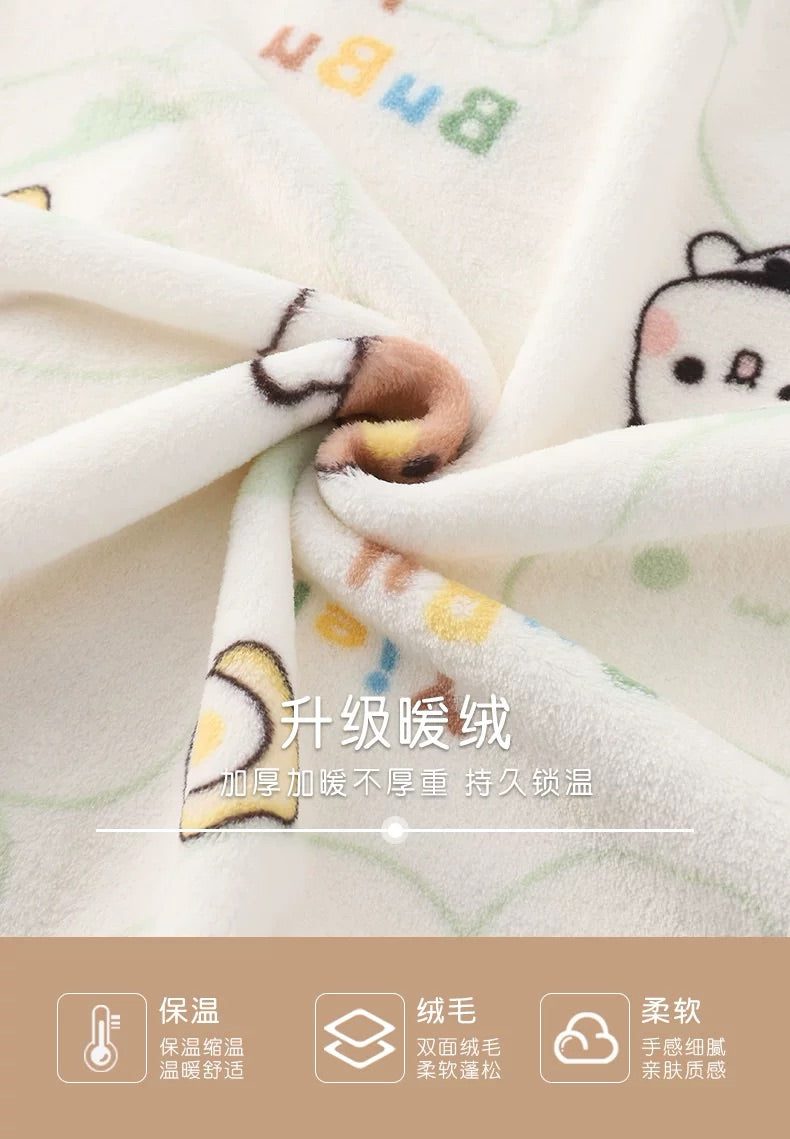 一二布布情侣珊瑚绒加厚睡衣套装 Winter Coral Fleece Pajama Set