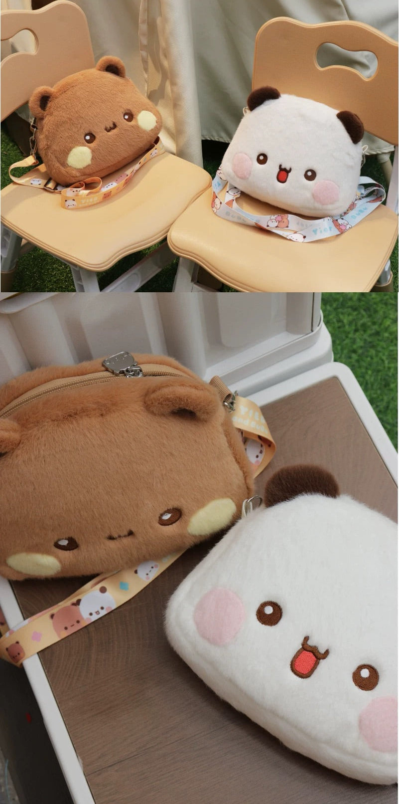🧸 Bubu & Dudu Mini Plush Crossbody Bag 一二布布小毛绒斜挎包