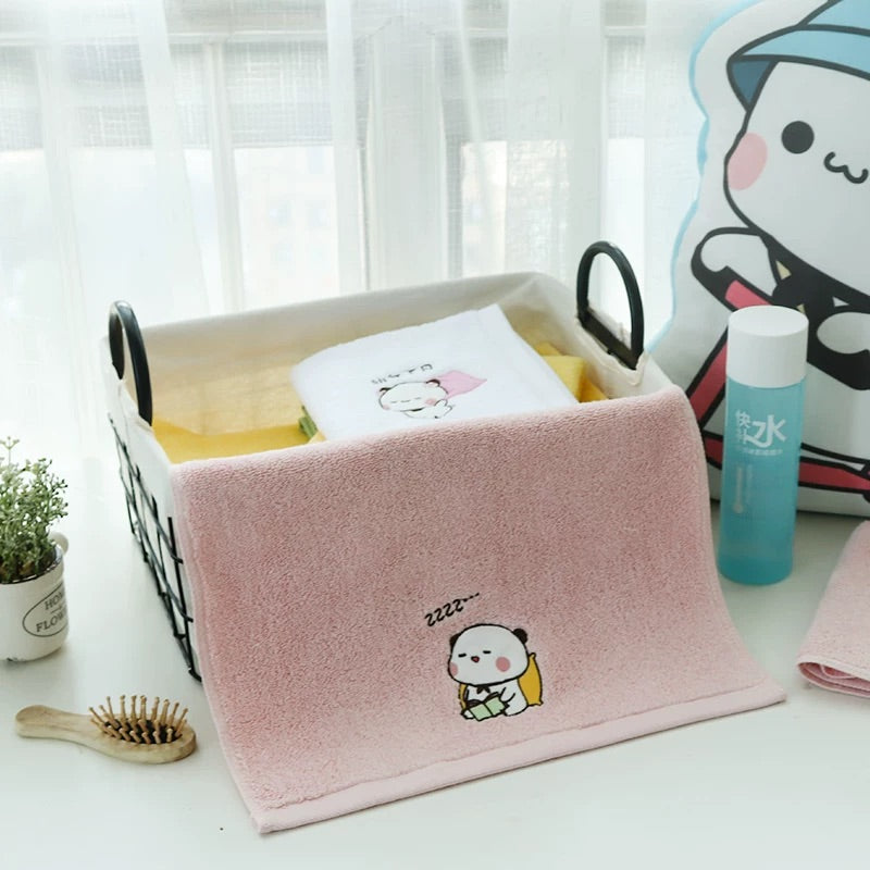 Bubu Panda Pure Cotton Thick Towel 小熊猫一二纯棉加厚毛巾