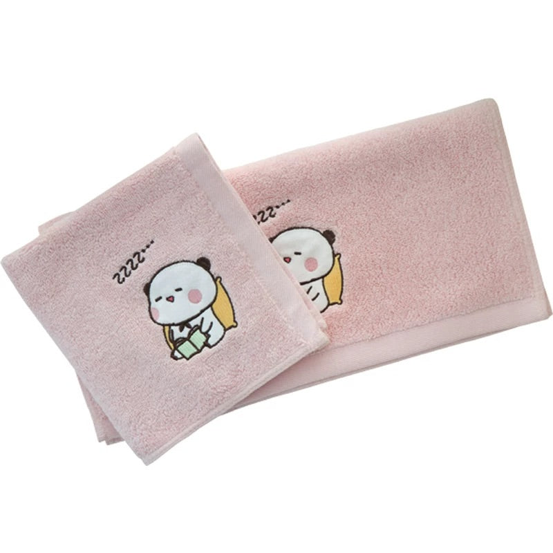 Bubu Panda Pure Cotton Thick Towel 小熊猫一二纯棉加厚毛巾