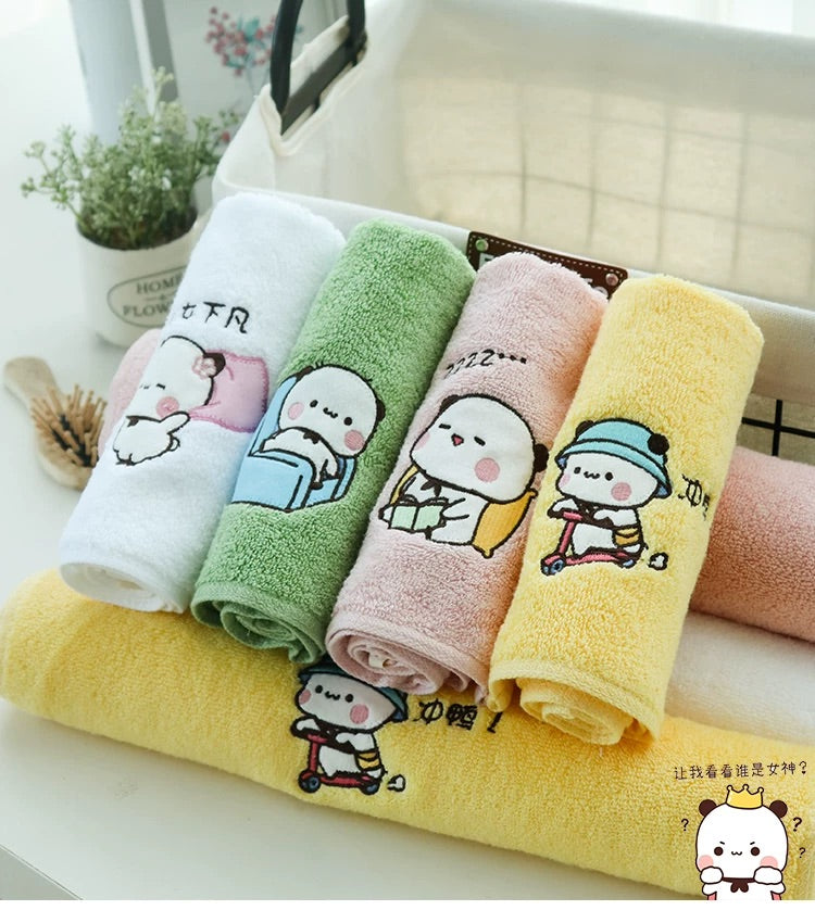 Bubu Panda Pure Cotton Thick Towel 小熊猫一二纯棉加厚毛巾