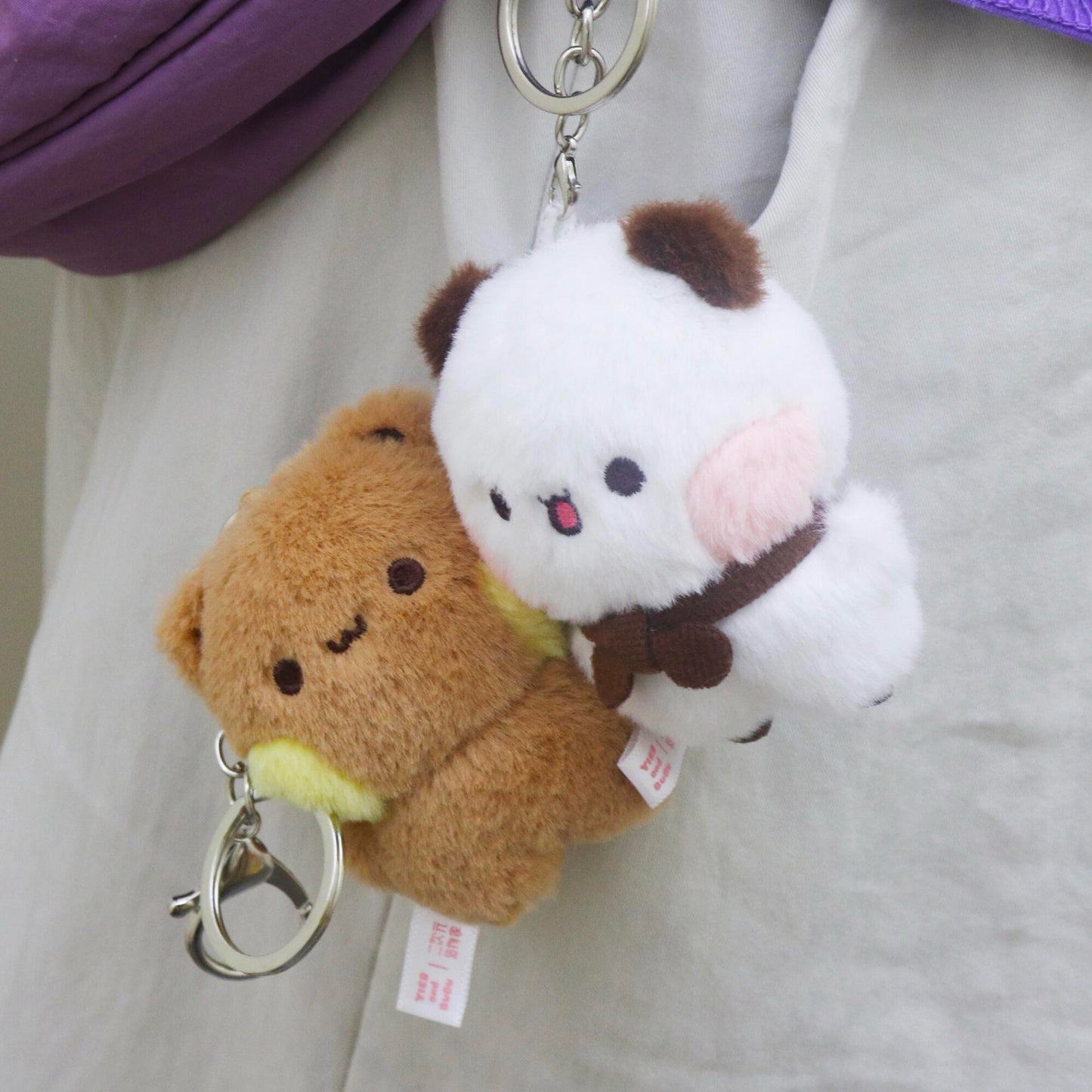 磁铁毛绒挂件 Fluffy Magnet Keychain 💕
