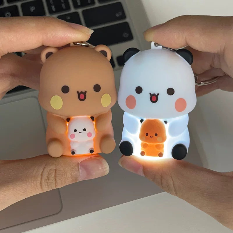 一二布布发光语音挂件 Bubu & Dudu Light-Up Voice Keychain 🐻🐼✨
