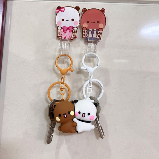 Bubu & Dudu Magnetic Hug Keychain 一二布布磁吸抱抱钥匙扣 🐻🧲