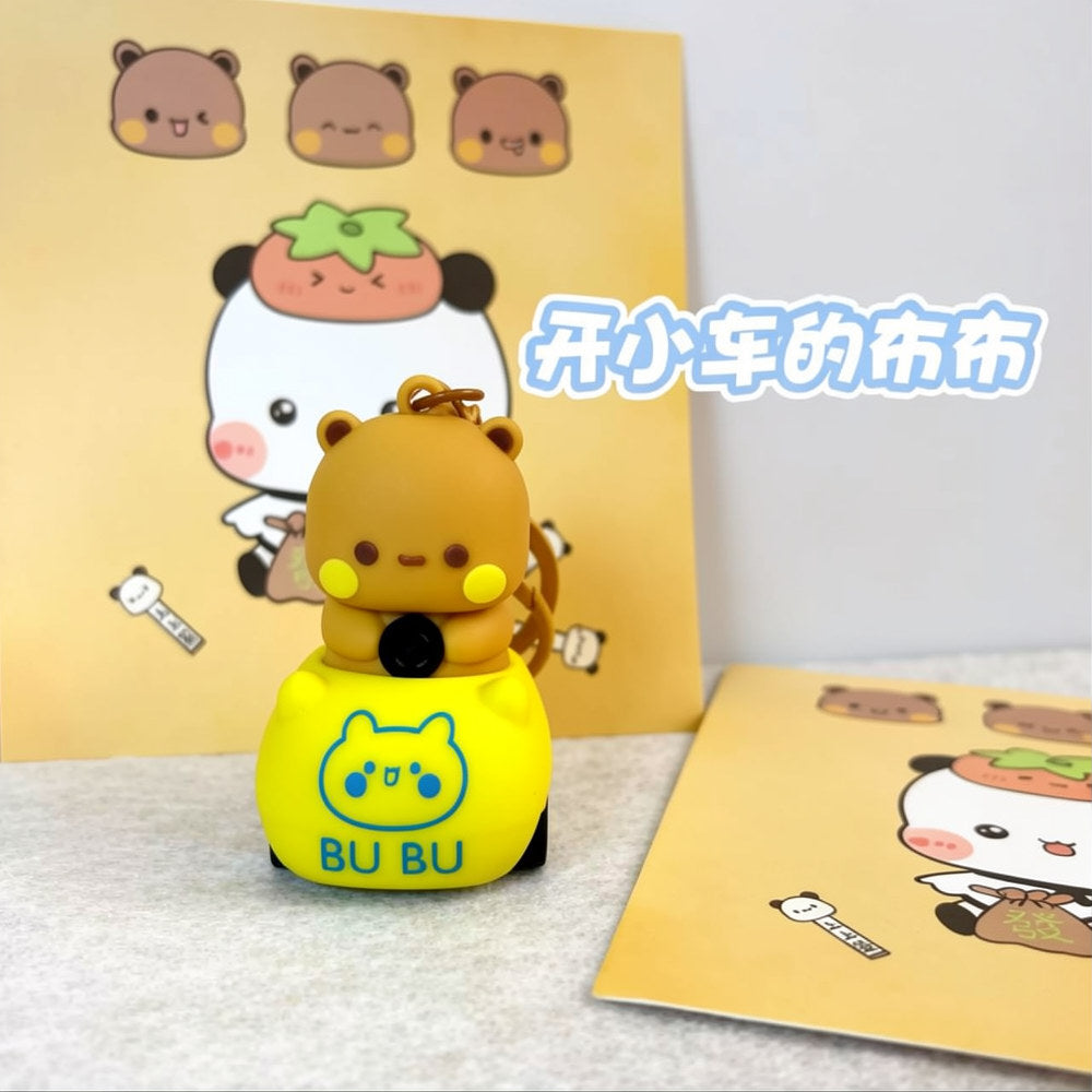 Bubu & Dudu Car Keychain 一二布布小车钥匙扣挂件 🐻🚗✨