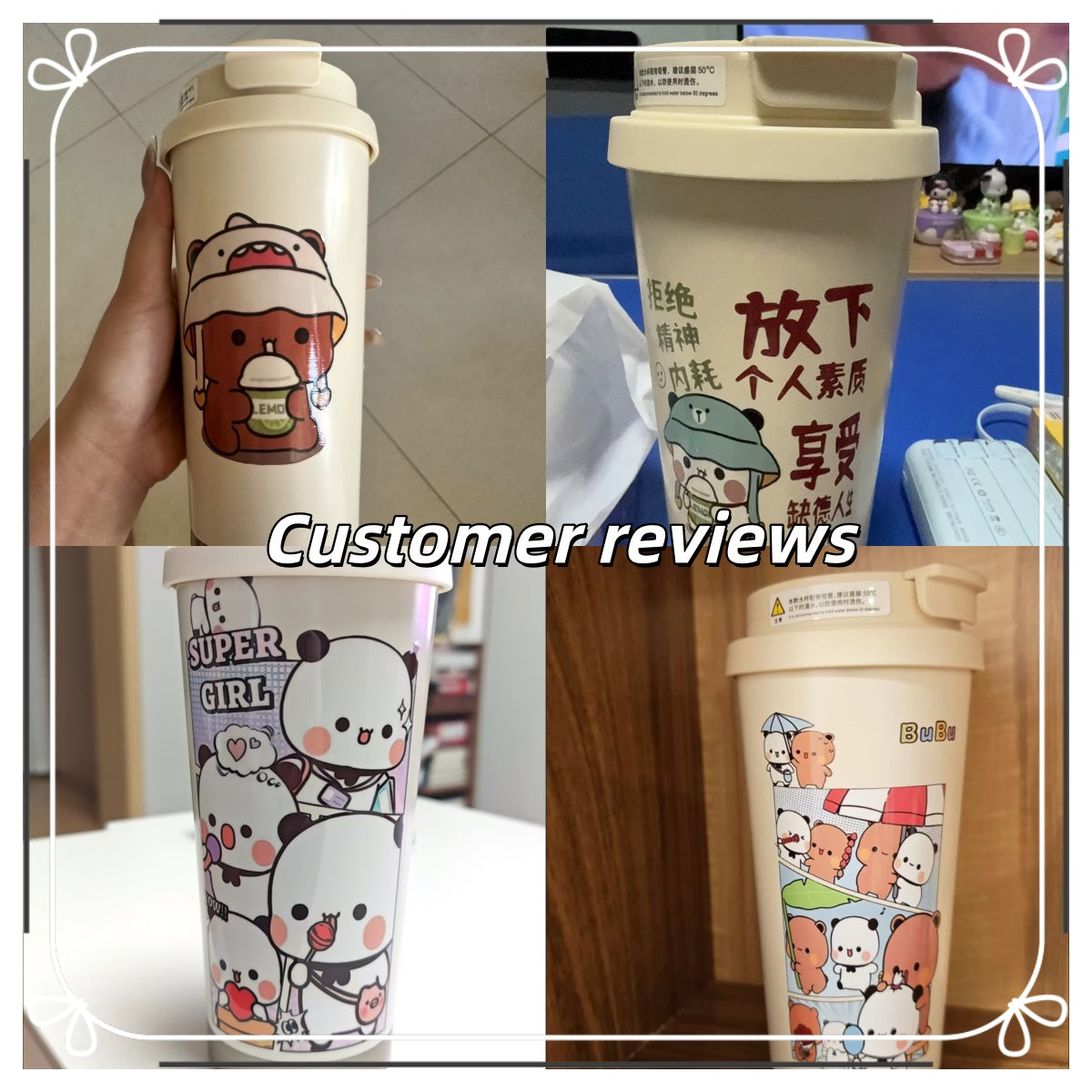 Bubu & Dudu Tumbler 520ML 一二布布大容量双饮保温杯